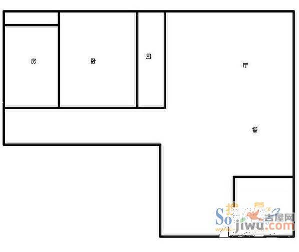 都市绿苑2室2厅1卫户型图