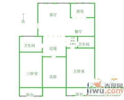 水天福苑2室2厅1卫108㎡户型图