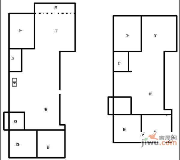 锦绣泉城3室2厅2卫户型图