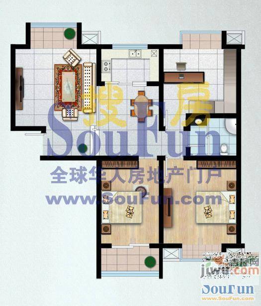 锦绣泉城3室2厅2卫户型图