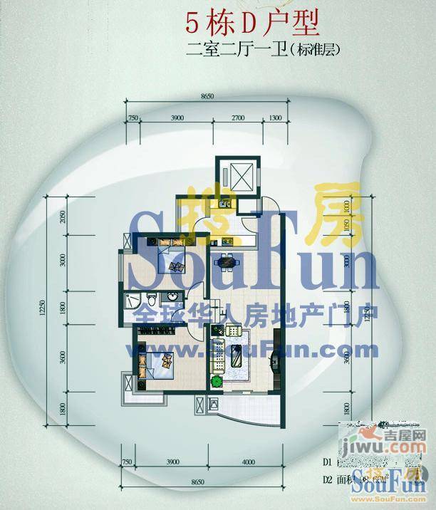 锦绣泉城3室2厅2卫户型图