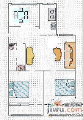 南全福2室2厅1卫93㎡户型图