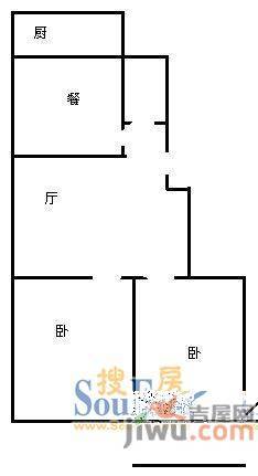 七里堡3室2厅1卫111㎡户型图