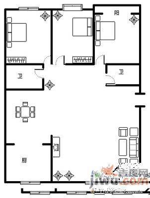 新馨家园2室2厅1卫户型图