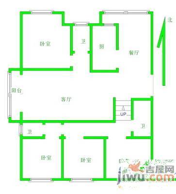 三箭吉祥苑3室2厅2卫171㎡户型图