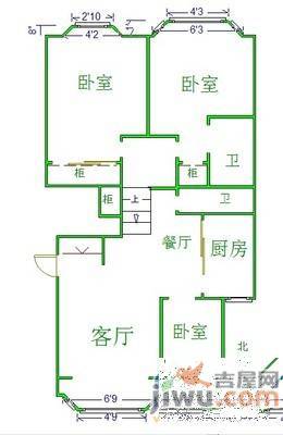 三箭吉祥苑3室2厅2卫171㎡户型图