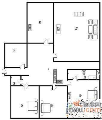 三箭吉祥苑3室2厅2卫171㎡户型图