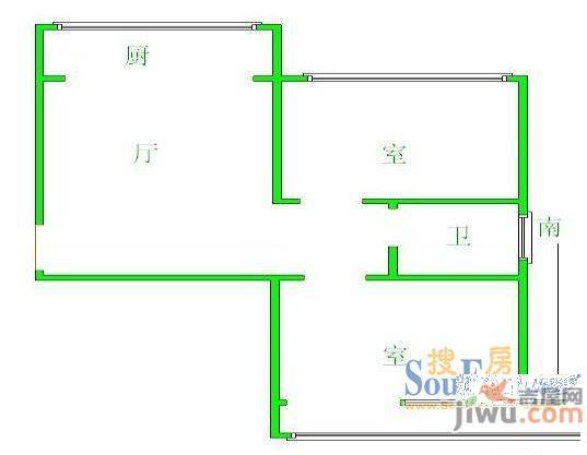 交警小区2室2厅1卫114㎡户型图