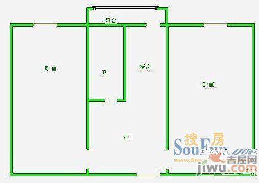 交警小区2室2厅1卫114㎡户型图