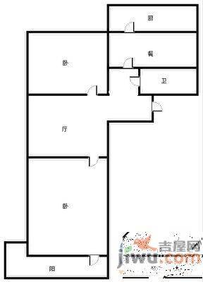 长辉园2室2厅1卫71㎡户型图