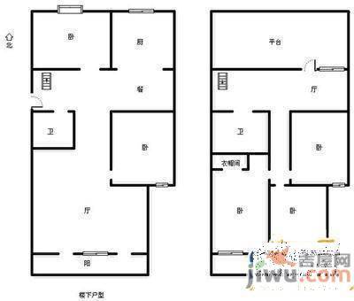 阳光舜城南山苑4室2厅3卫226.7㎡户型图