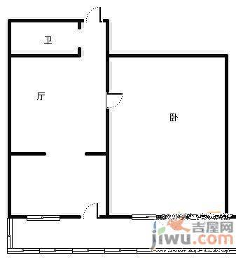 仁爱街小区3室1厅1卫90㎡户型图