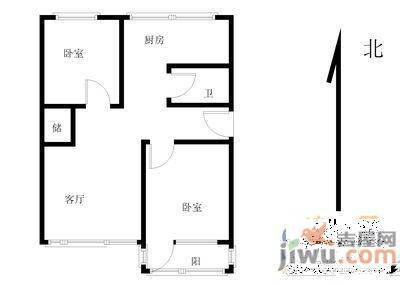 陈家楼3室0厅1卫70㎡户型图