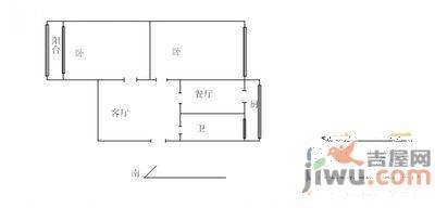 七一路小区3室1厅1卫84㎡户型图