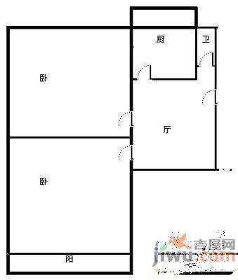 七一路小区3室1厅1卫84㎡户型图