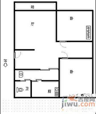 重汽嘉和苑2室2厅1卫96㎡户型图