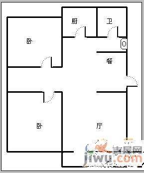 重汽嘉和苑2室2厅1卫96㎡户型图