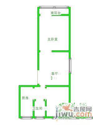 西义和庄2室1厅1卫60㎡户型图