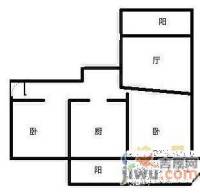 建设路52号院2室1厅1卫户型图