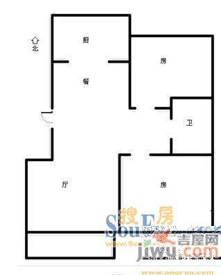 舜耕路市委党校宿舍3室2厅1卫户型图