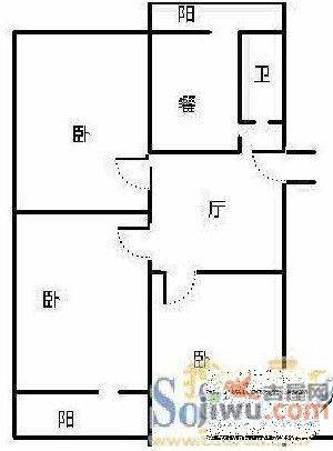 玉函路电力宿舍3室2厅1卫户型图