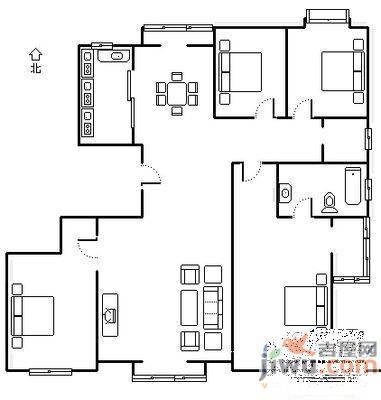 文博苑4室2厅2卫183㎡户型图