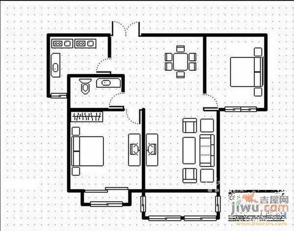 玉函路38号宿舍3室2厅2卫户型图