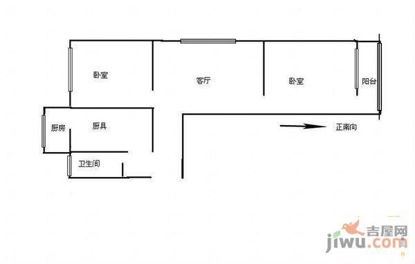 英雄山路镇政府宿舍3室1厅1卫户型图