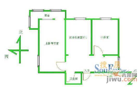 工委宿舍2室0厅0卫户型图