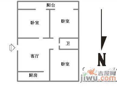 工委宿舍2室0厅0卫户型图