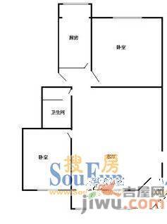 学士苑2室1厅1卫户型图