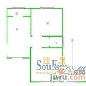 学士苑2室1厅1卫户型图