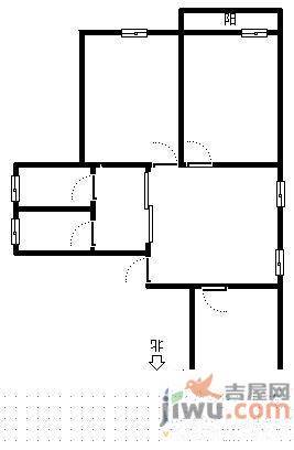 省体育宿舍2室1厅1卫户型图