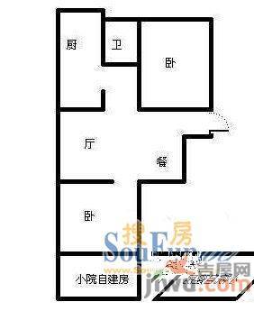 省安全厅宿舍2室2厅1卫100㎡户型图