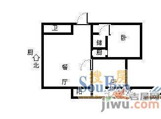 省安全厅宿舍2室2厅1卫100㎡户型图