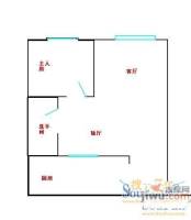 富雅花园1室2厅1卫户型图