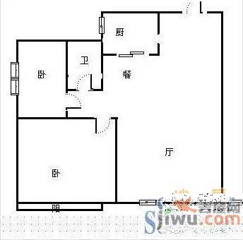 牛旺小区1室1厅1卫户型图