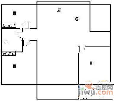 牛旺小区1室1厅1卫户型图