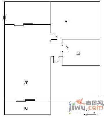 牛旺小区1室1厅1卫户型图