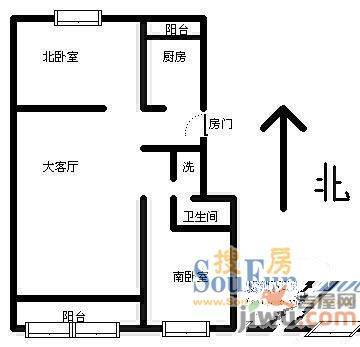 牛旺小区1室1厅1卫户型图