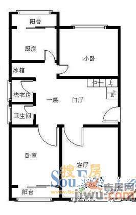 牛旺小区1室1厅1卫户型图