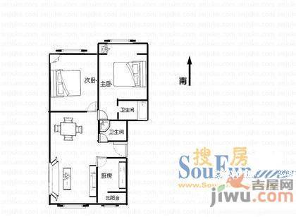 牛旺小区1室1厅1卫户型图