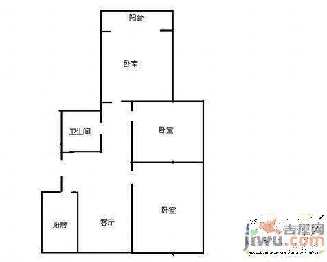 金联居3室2厅1卫户型图