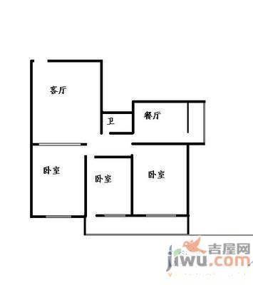 金銮花园3室2厅1卫132㎡户型图