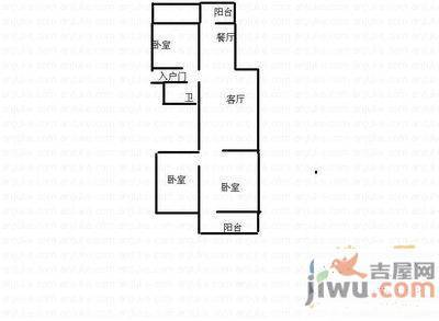 鲁建家园2室2厅1卫148㎡户型图