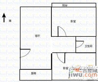 鲁建家园2室2厅1卫148㎡户型图