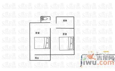 英雄山路区委宿舍3室2厅1卫117㎡户型图