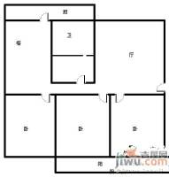 英雄山路区委宿舍3室2厅1卫117㎡户型图