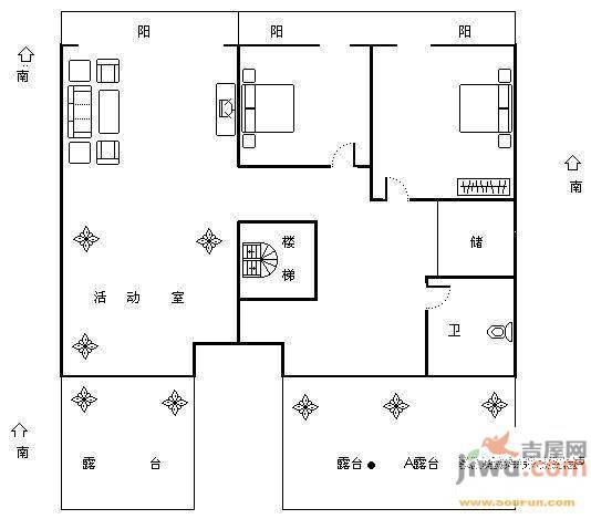 建工舜苑3室2厅2卫138㎡户型图