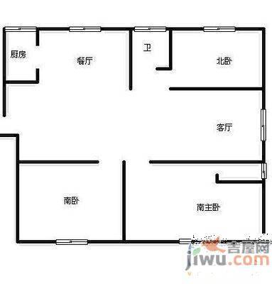 建工舜苑3室2厅2卫138㎡户型图